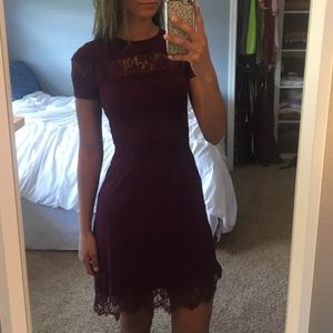 Plum Lace Dress